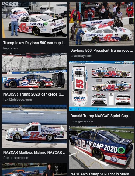 trump 2020 nascar election