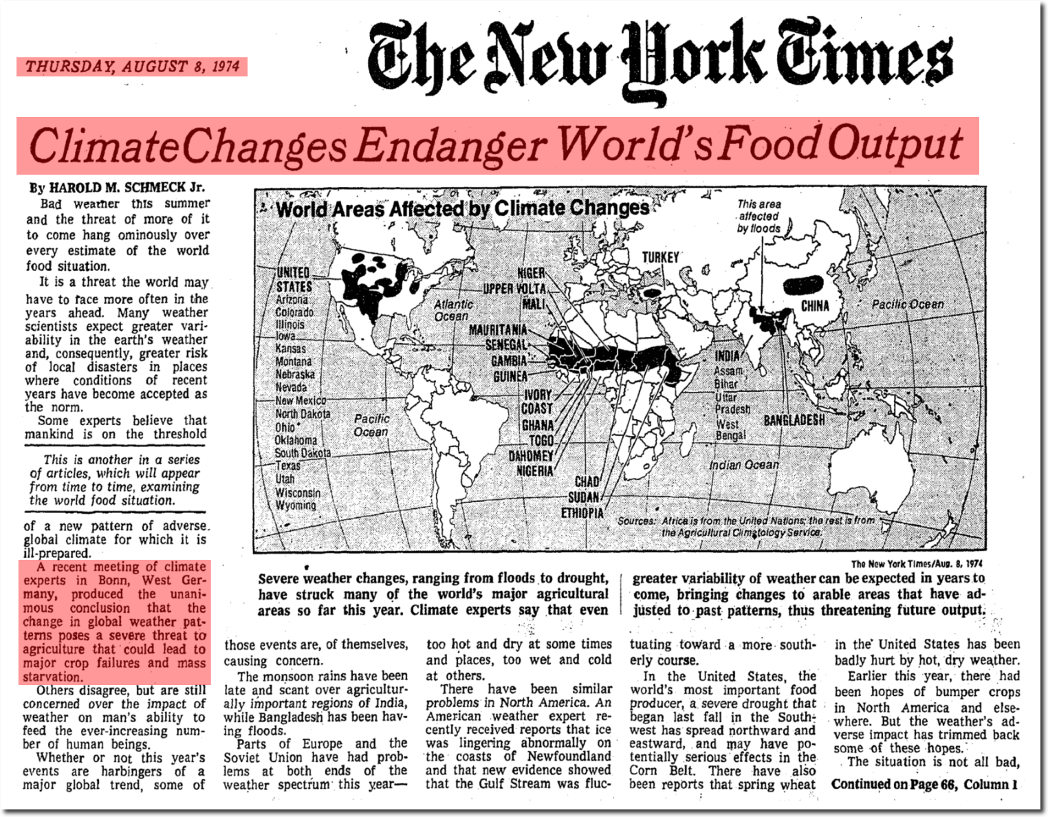 climat agriculture danger 1974